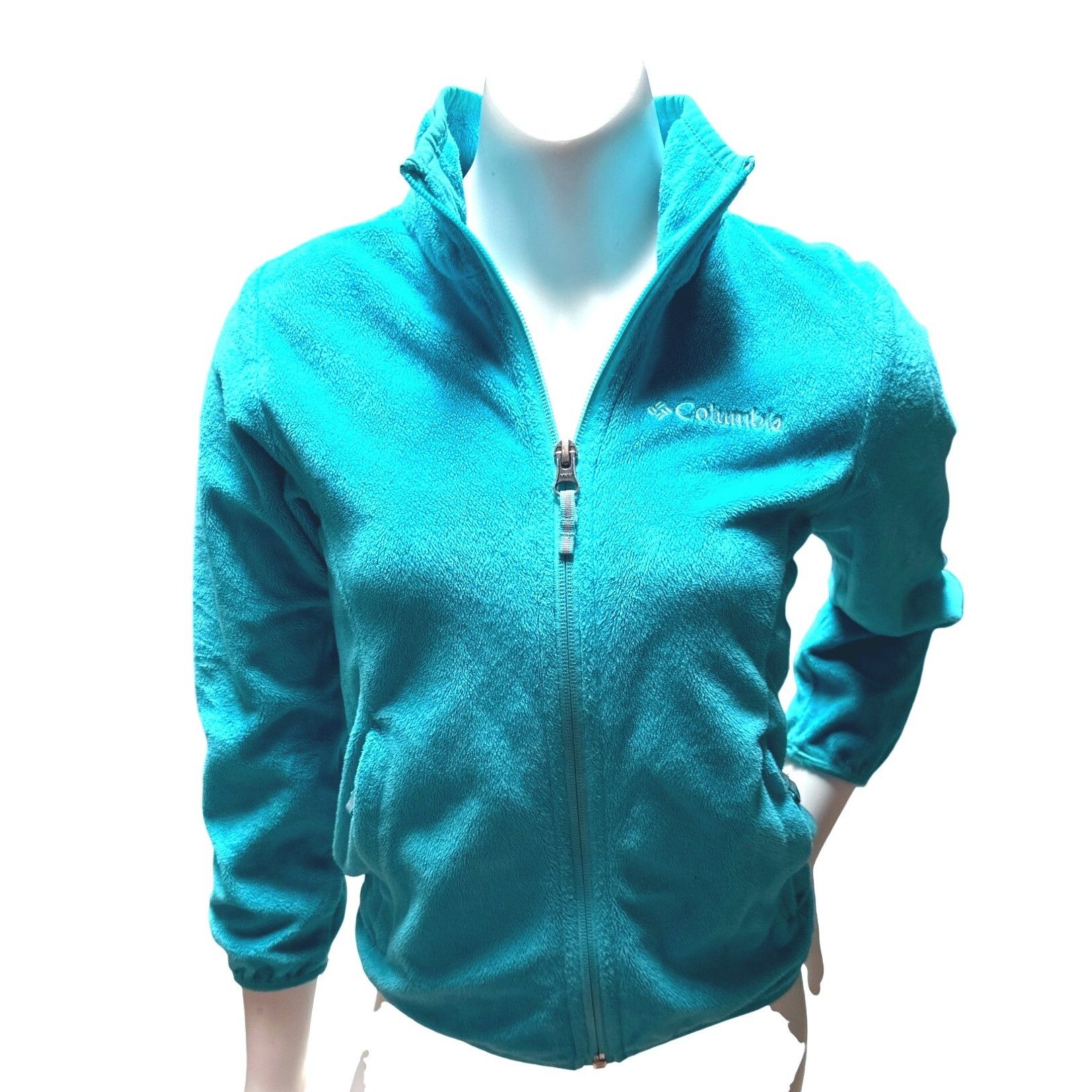 Columbia Columbia Juniors Womens Fleece Jacket Size S Full Zip Turquo Size S / US 4 / IT 40 - 1 Thumbnail
