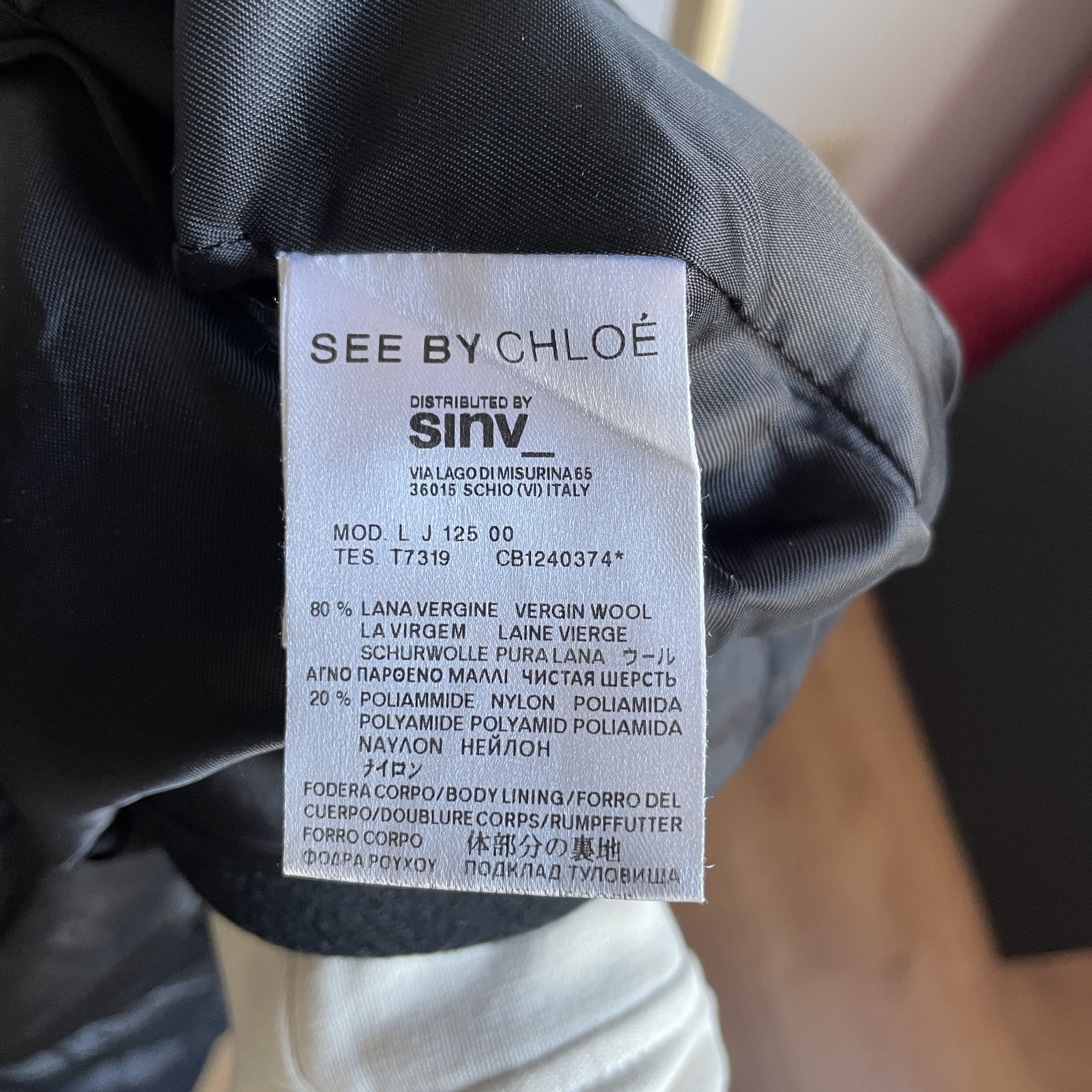 See by Chloe See by Chloe Womens Double Breasted Wool Blend Coat Size L / US 10 / IT 46 - 9 Thumbnail