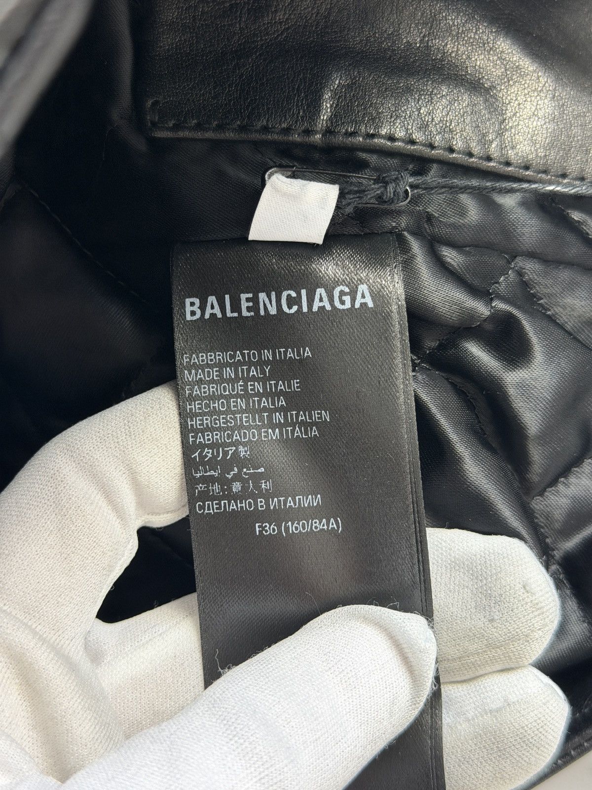 Balenciaga Balenciaga Shrunk Racer Jacket Black Leather Size XS / US 0-2 / IT 36-38 - 13 Thumbnail