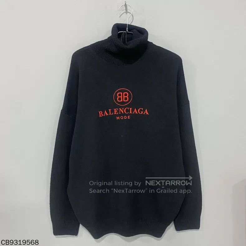 Balenciaga Balenciaga Embroidered double B high neck sweater Size XXS / US 00 / IT 34 - 2 Thumbnail