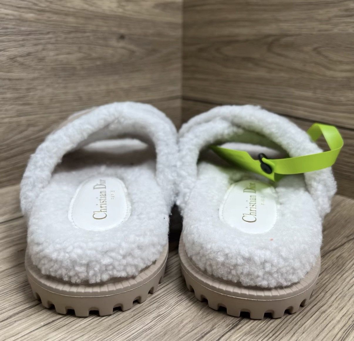 Dior Dior D-Cross Nude Pink Teddy Slippers J41 Size US 5 / IT 35 - 4 Thumbnail