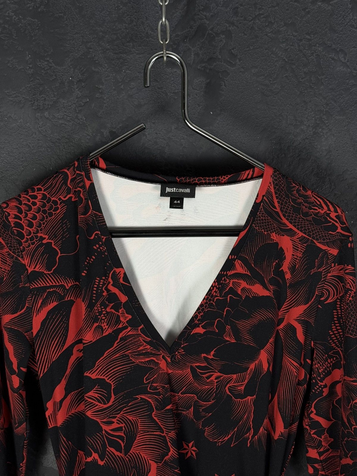 Just Cavalli JUST CAVALLI RED ORIENTAL PRINT MINI DRESS Size M / US 6-8 / IT 42-44 - 9 Thumbnail