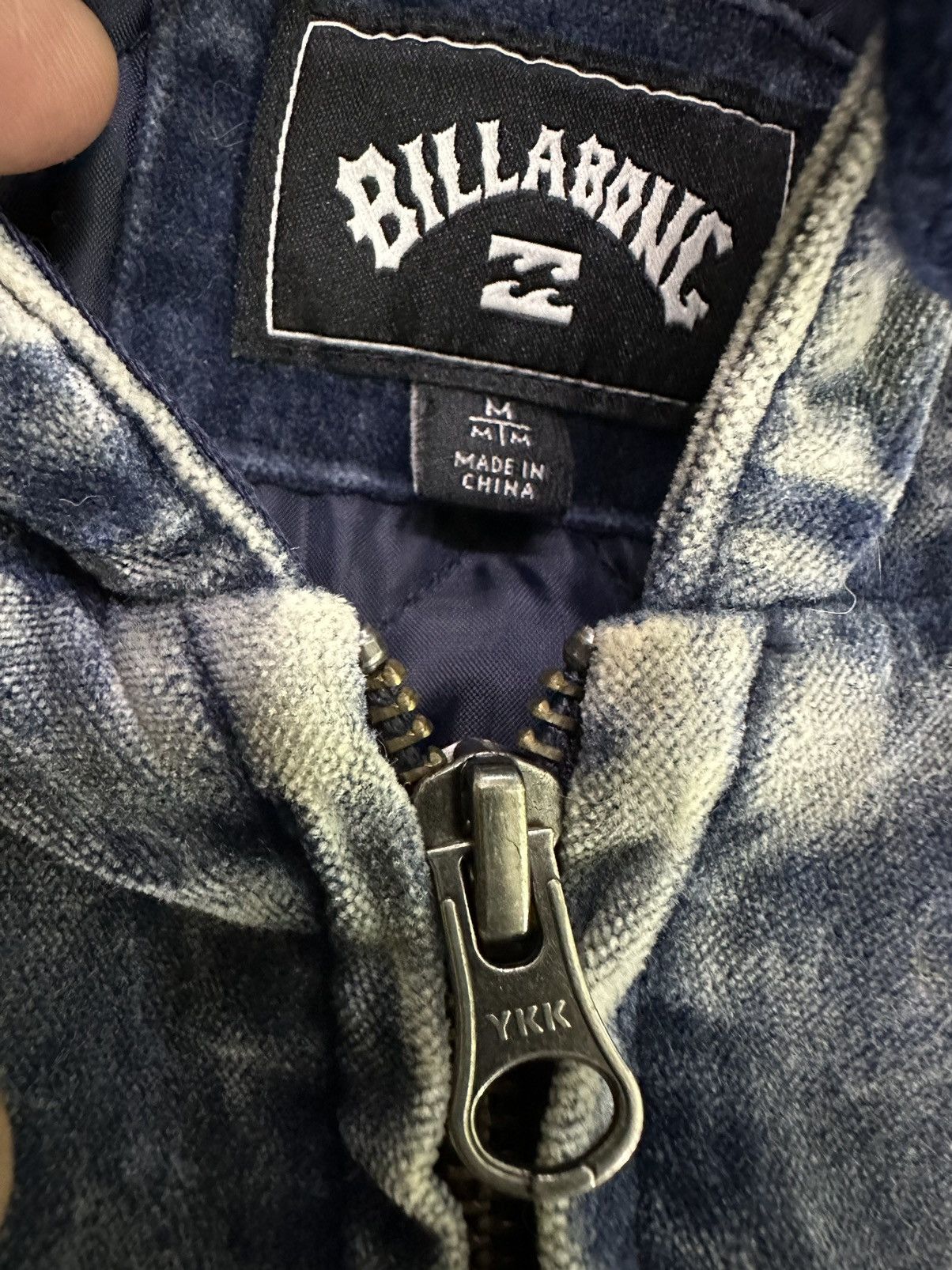 Billabong × If Six Was Nine × Indigo Billabong Indigo Velor Wave Washed Hoodie Jacket Size US M / EU 48-50 / 2 - 10 Thumbnail