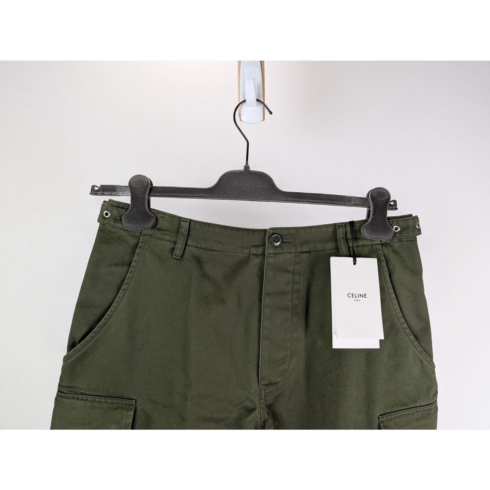 Celine o1rshd1 Short Sangles in Army Green Size US 32 / EU 48 - 3 Thumbnail