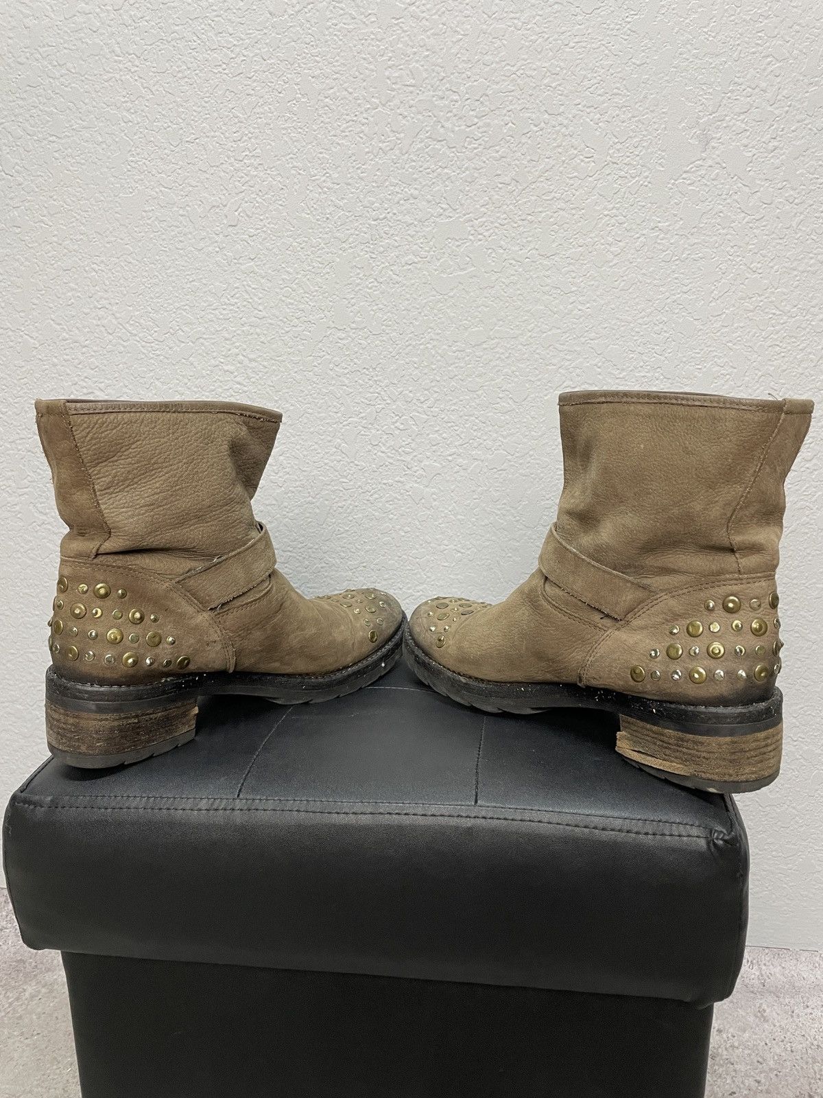 If Six Was Nine Vintage Italian AS 98 Heel Leather Airstep Biker Boots Size US 7 / EU 40 - 10 Thumbnail