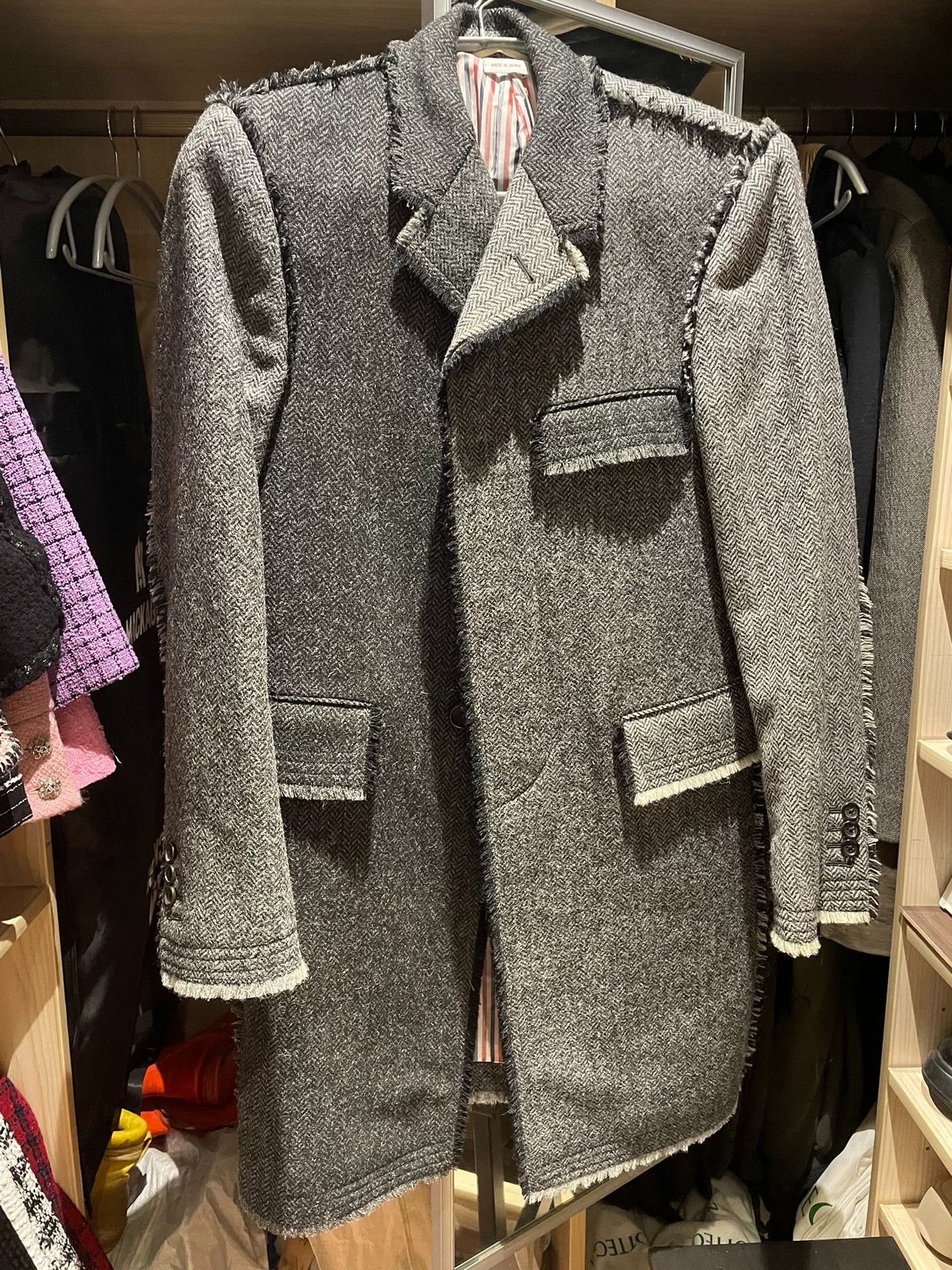 Thom Browne Thom Browne 2014 Fall/Winter Gray Wool Coat Size US XS / EU 42 / 0 - 1 Thumbnail