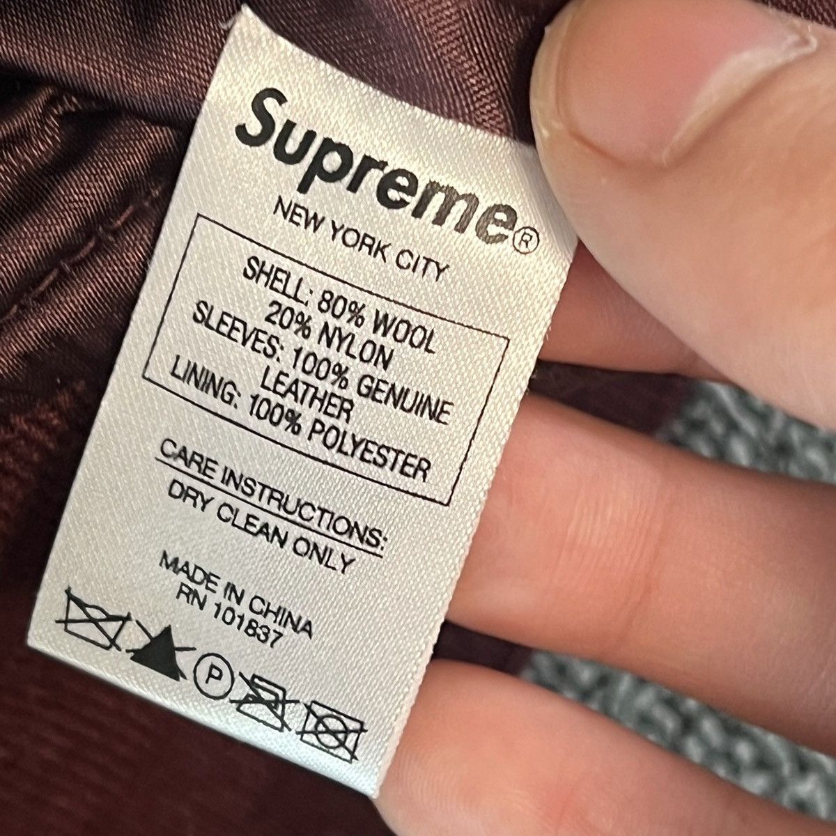 Supreme Supreme 15AW Wool Varsity Crew Jacket | Grailed