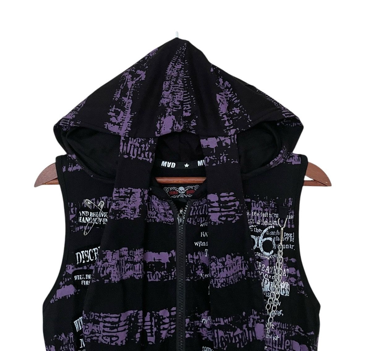 Japanese Brand Vintage Brand Mad Punks Sleeveless Cat Ear Hoodie 2000s Size US M / EU 48-50 / 2 - 3 Thumbnail