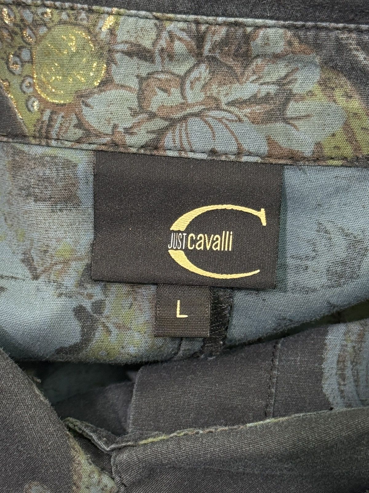 Just Cavalli Vintage Just Cavalli Baroque Floral Print Long Sleeve Shirt Size L / US 10 / IT 46 - 10 Thumbnail
