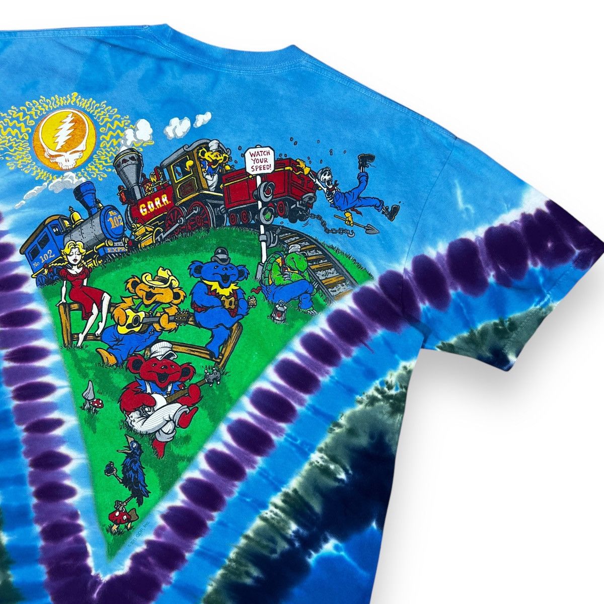 Liquid Blue 2011 GRATEFUL DEAD BEAR TIE DYE SHORT ALL OVER PRINT Size US L / EU 52-54 / 3 - 4 Thumbnail