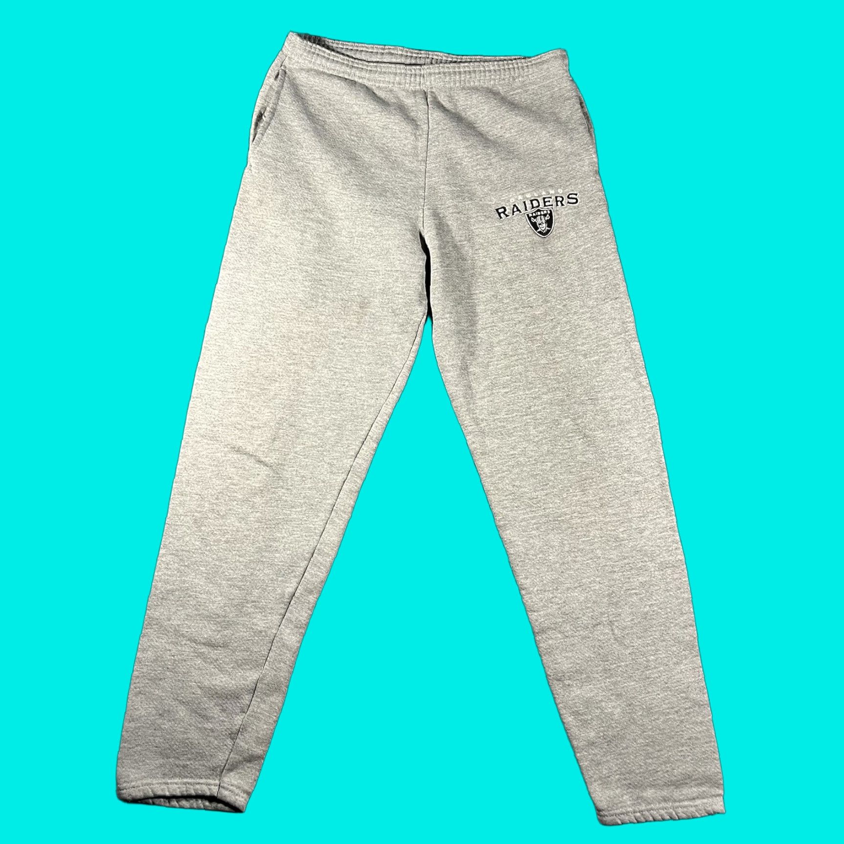 Nutmeg VINTAGE Oakland Raiders Sweatpants Lee Sport Mens Small Gray NFL Football Casual Pants 90s City Hip Hop USA Size US 29 - 1 Thumbnail