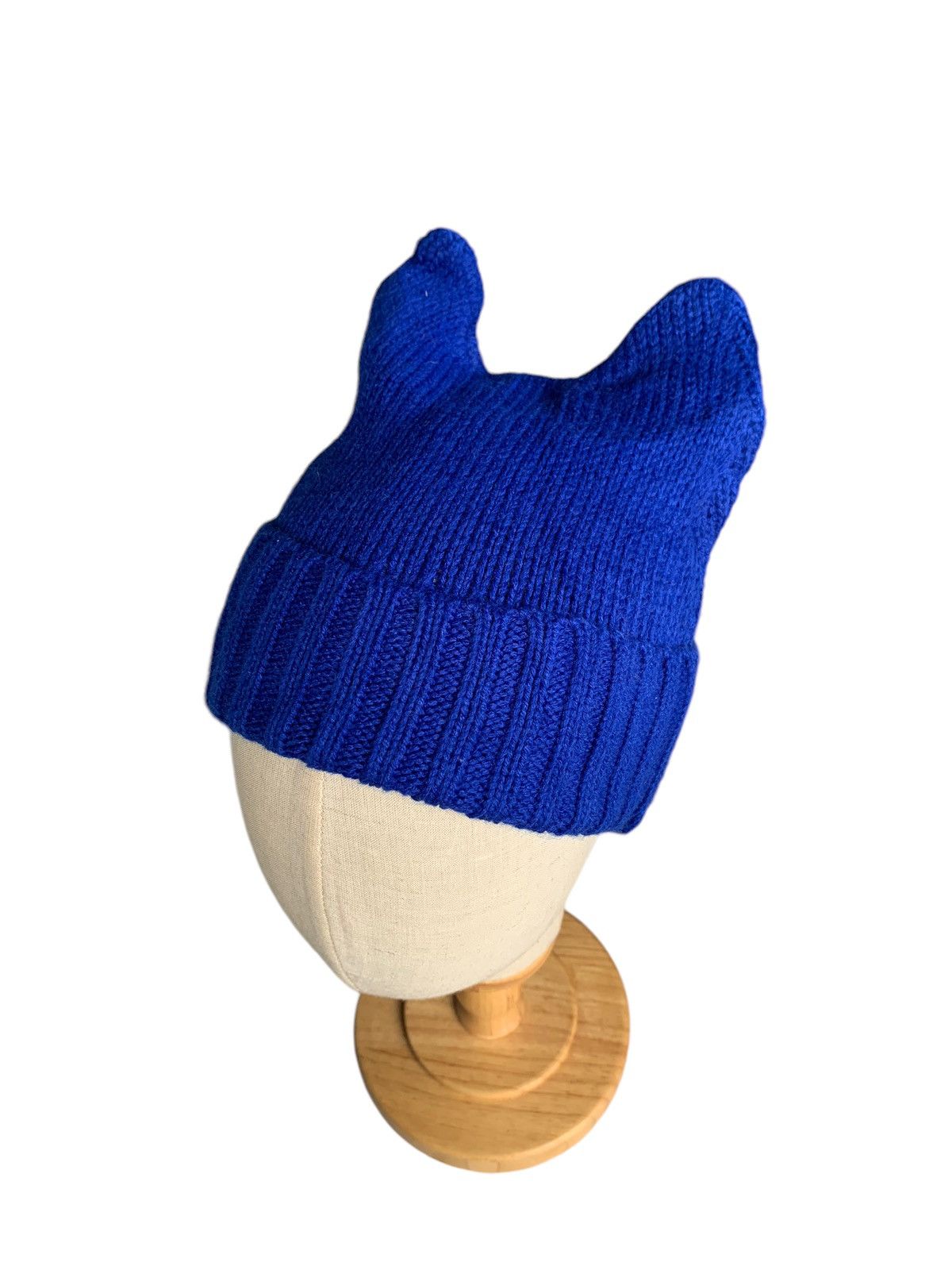 Japanese Brand × Kapital × Vintage Devil Horn Blue Japanese Rare Knit Beanie hats☠️☠️ Size ONE SIZE - 3 Thumbnail