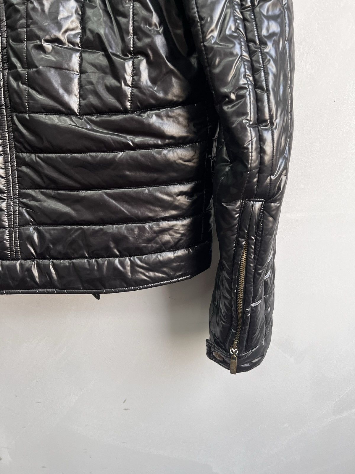 Designer VINTAGE BIKER ROBERTO CAVALLI JACKET LEATHER NYLON BONDAGE Size US XL / EU 56 / 4 - 13 Thumbnail