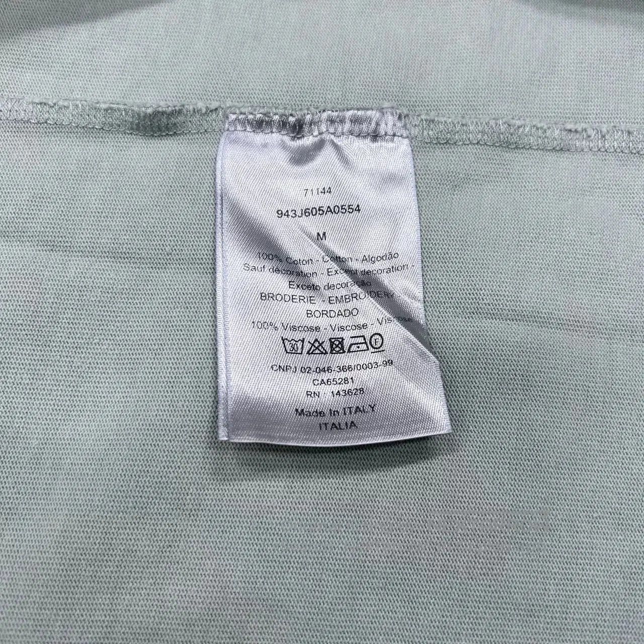 Dior dior embroidered logo mint green t-shirt. Size US M / EU 48-50 / 2 - 6 Thumbnail