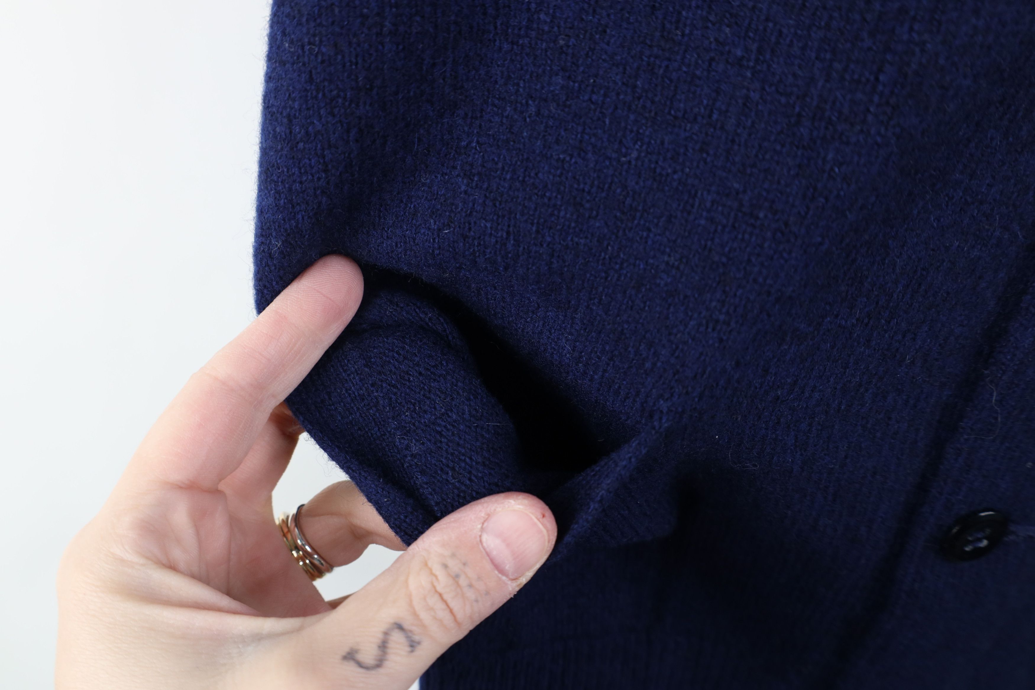 Vintage Vintage 70s Streetwear Lambswool Cardigan Sweater Navy Blue Size US XXL / EU 58 / 5 - 9 Thumbnail