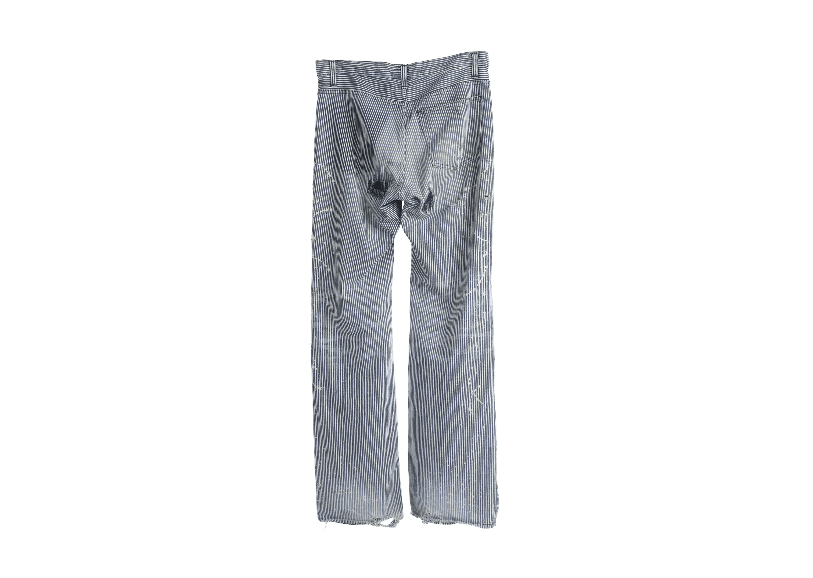 Number (N)ine Number Nine Pinstripe AW01 ‘Standards’ Distressed Denim Size US 31 - 2 Thumbnail