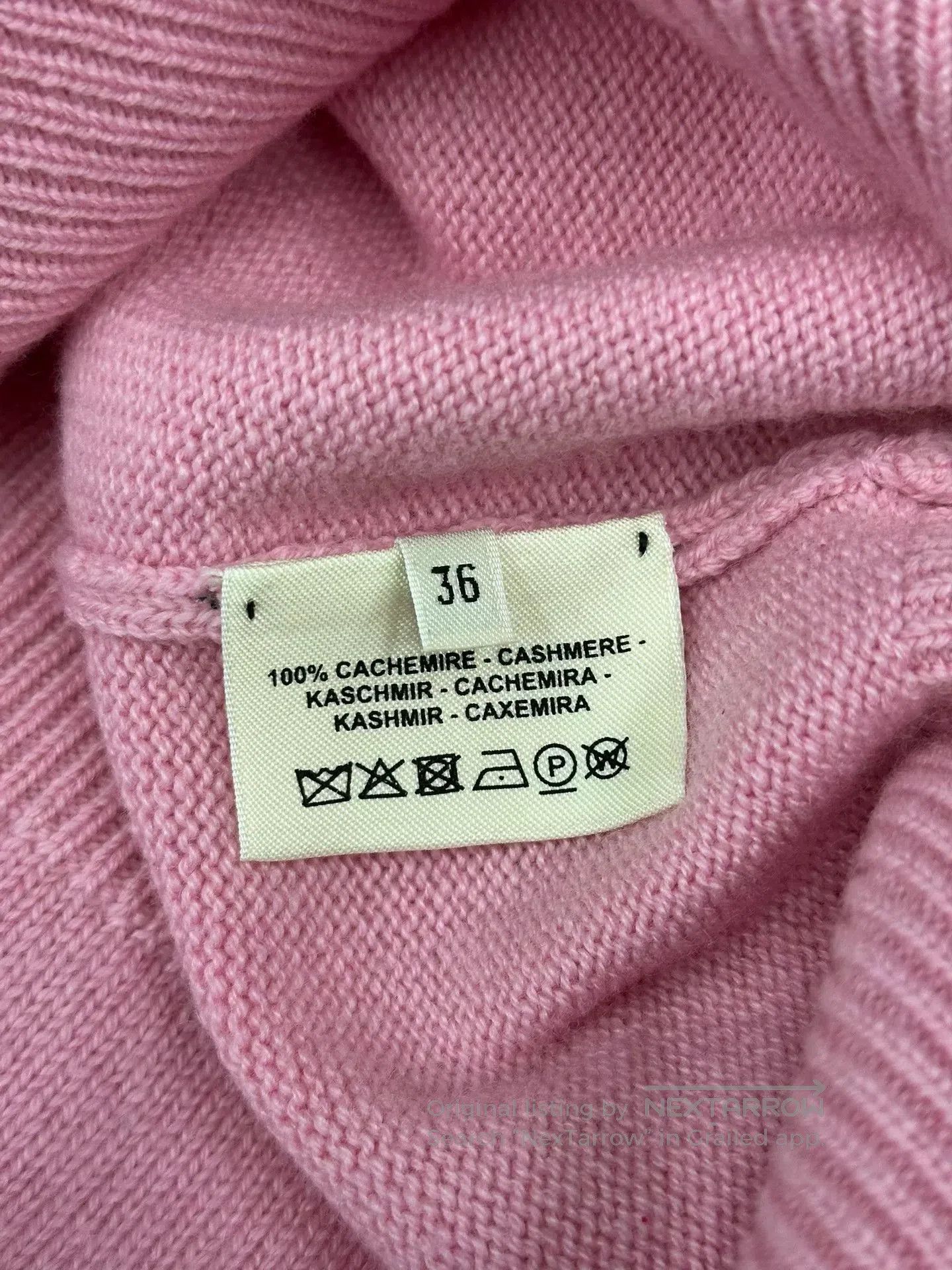 Hermes Hermes Pink Cashmere Knit Short Sleeve Top. Size US S / EU 44-46 / 1 - 5 Thumbnail