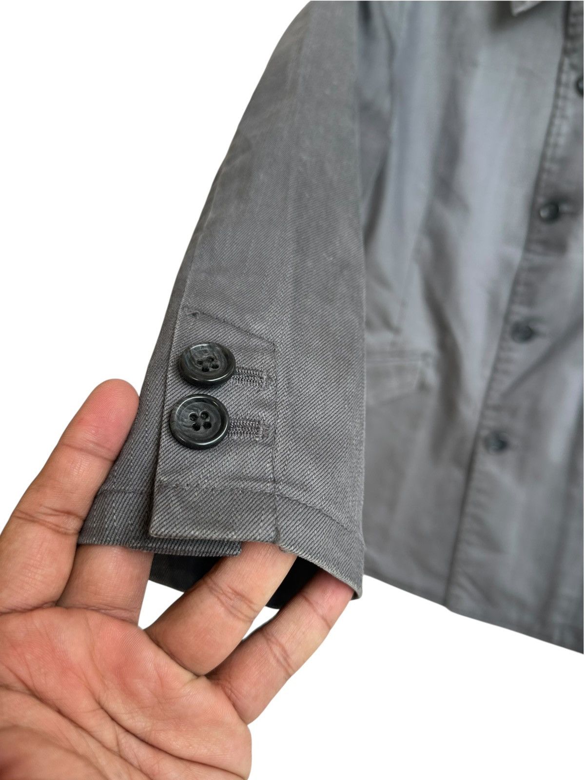 Tornado Mart Tornado Mart Workwear Chore Coat Minimal Grey Button Jacket Size US L / EU 52-54 / 3 - 5 Thumbnail