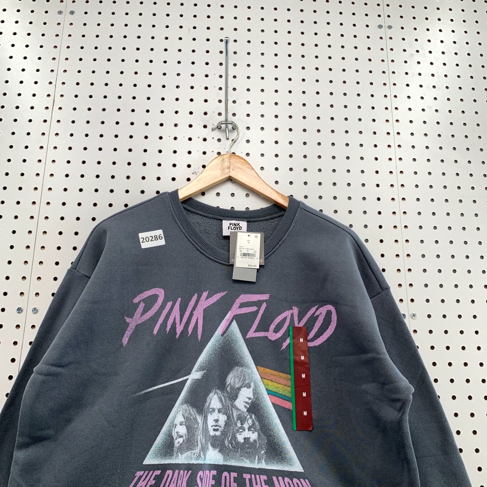 Vintage VINTAGE New Pink Floyd Crewneck Sweatshirt Gray Womens Medium Dark Side MOON 25x22.5 Size M / US 6-8 / IT 42-44 - 2 Thumbnail
