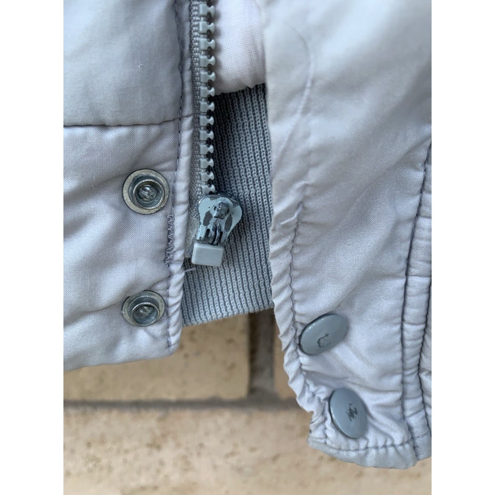 Vintage VINTAGE Swingster Jacket Motorcycle Jacket Mens L Gray Distressed Thrashed Distressed Racing Embroidered Logo Full Zip Notions As-Is Size US L / EU 52-54 / 3 - 5 Thumbnail