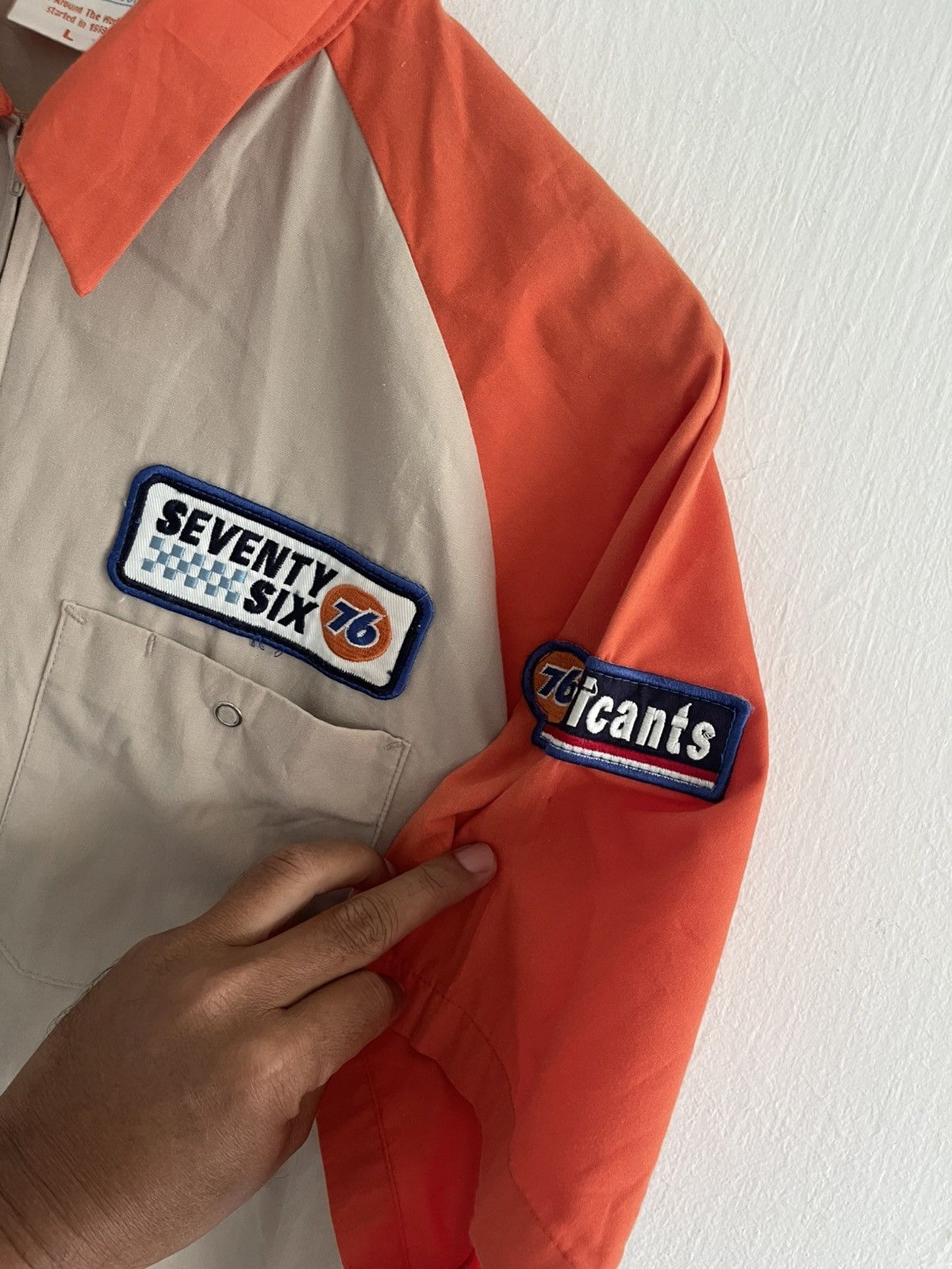 Other Vintage Racing zipper workshirt / 76 Lubricants Size US L / EU 52-54 / 3 - 5 Thumbnail