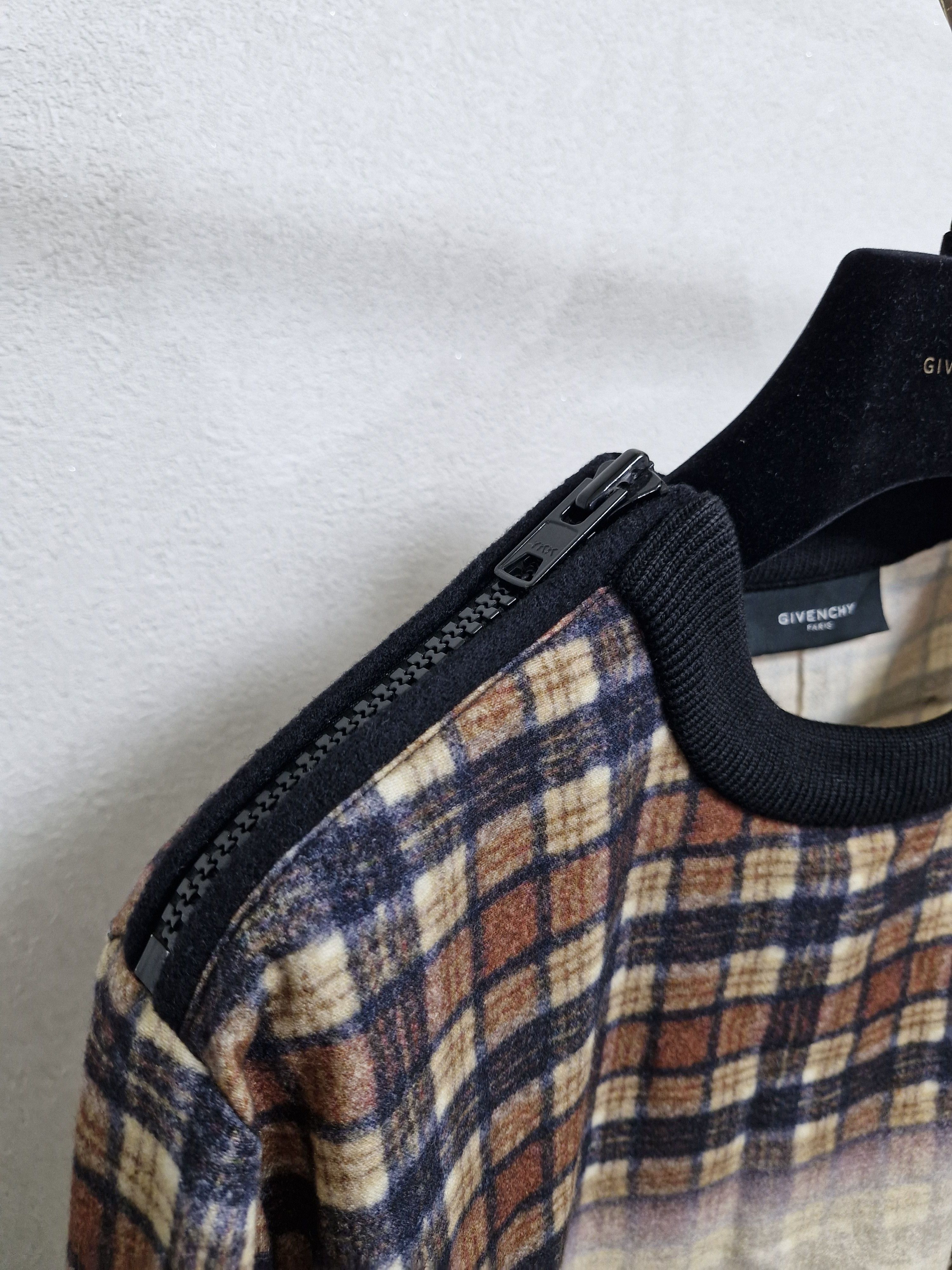 Givenchy GIVENCHY FW11 Tartan Rottweiler Sidezip Sweatshirt Size US S / EU 44-46 / 1 - 7 Thumbnail