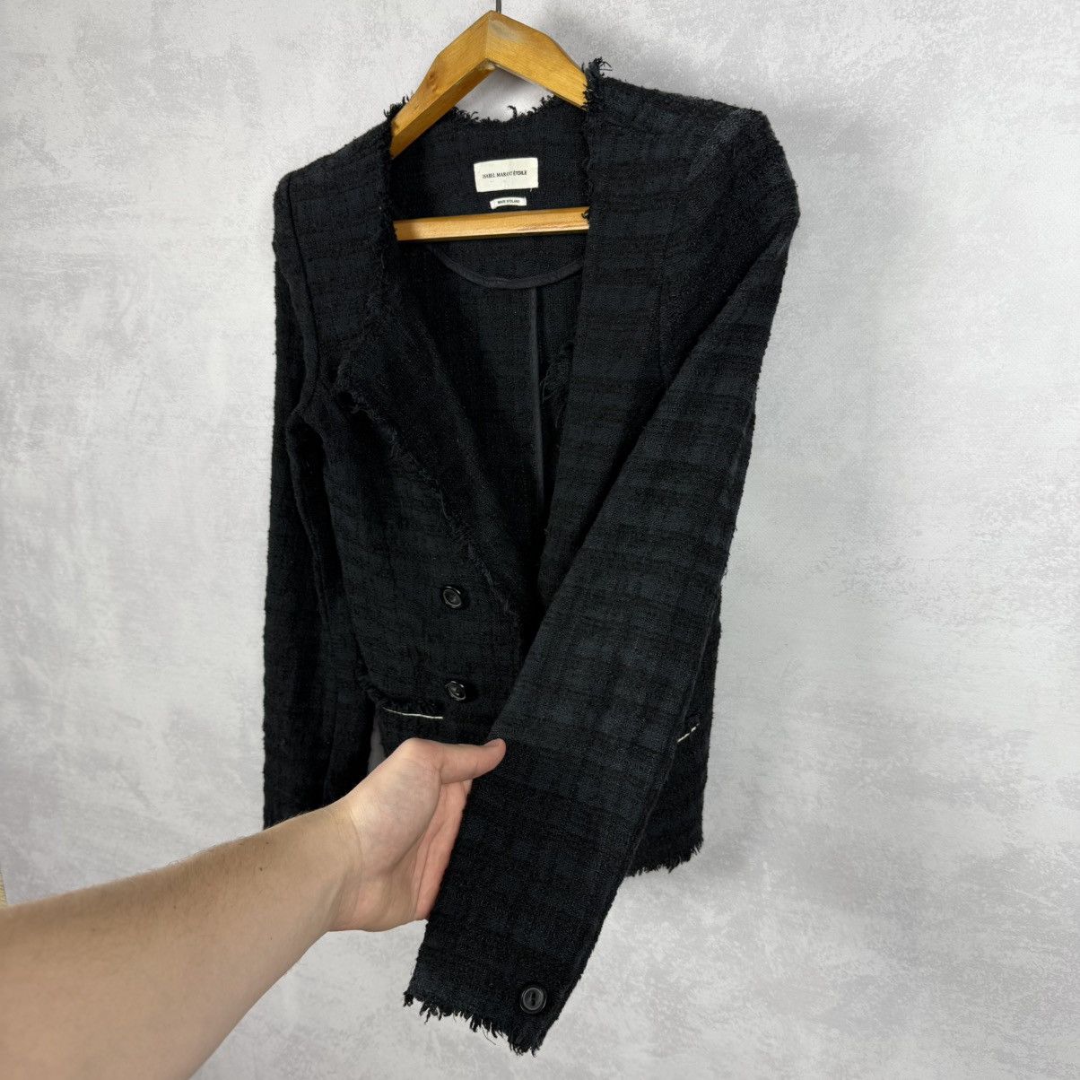 Isabel Marant Isabel Marant Etoile Cotton Acryl Tweed Flenn Blazer Jacket Size XS / US 0-2 / IT 36-38 - 23 Thumbnail