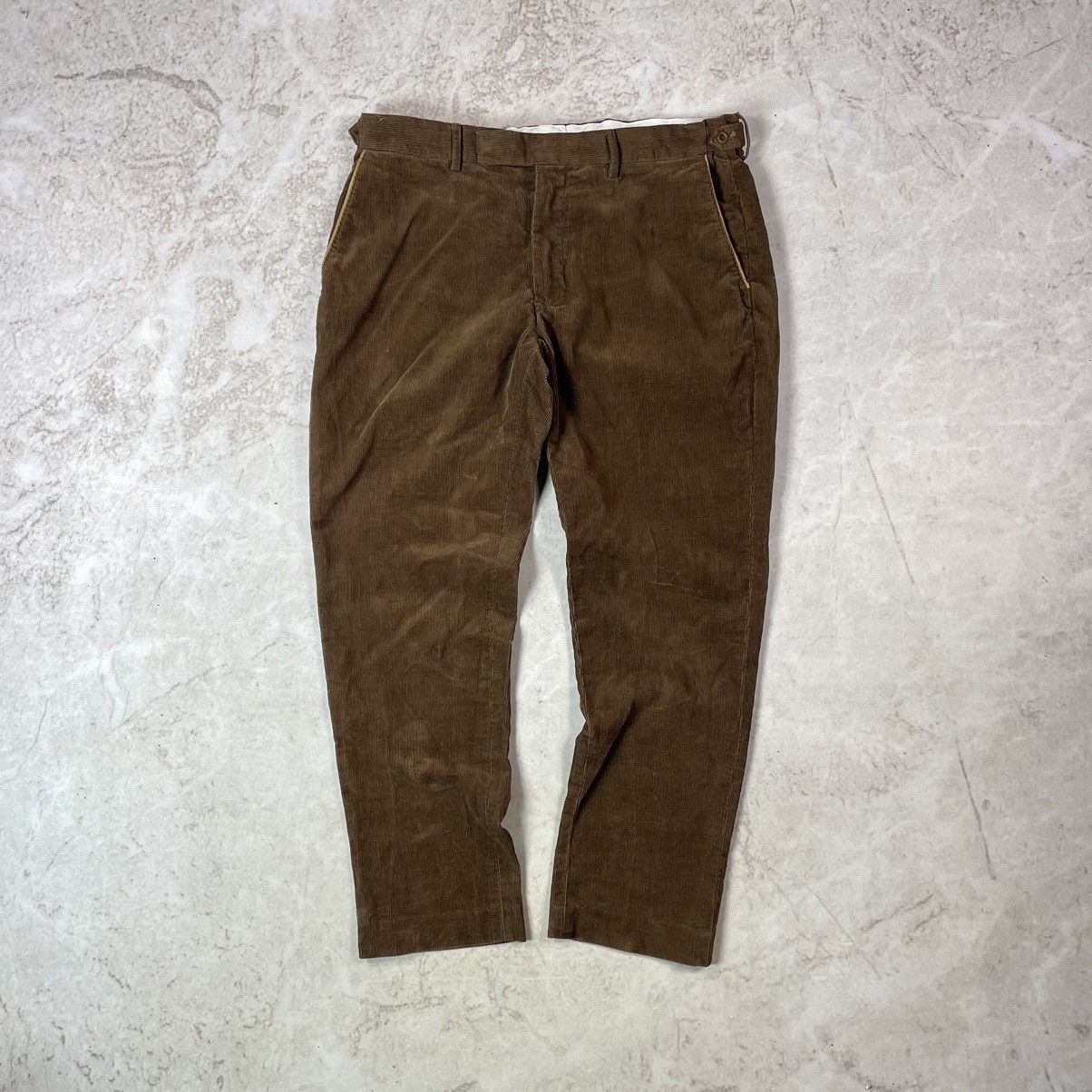 Polo Ralph Lauren × Vintage Vintage Ralph Lauren Oldmoney Brown Corduroy Trousers Size US 38 / EU 54 - 1 Thumbnail