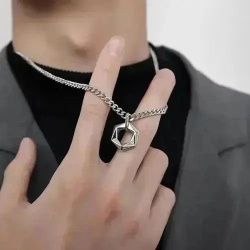 VIBE Steel Cuban Chain Necklace Size ONE SIZE - 6 Thumbnail