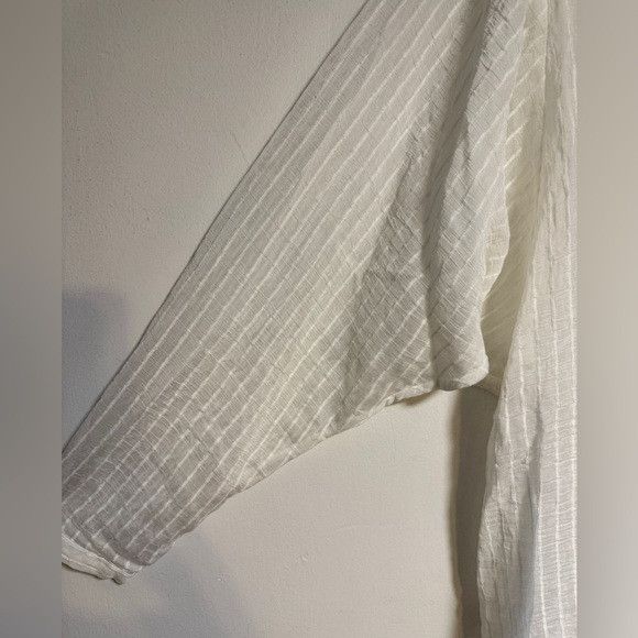 Joie Joie Rashelda B Porcelain White Sheer Striped Blouse Size S Size S / US 4 / IT 40 - 4 Thumbnail