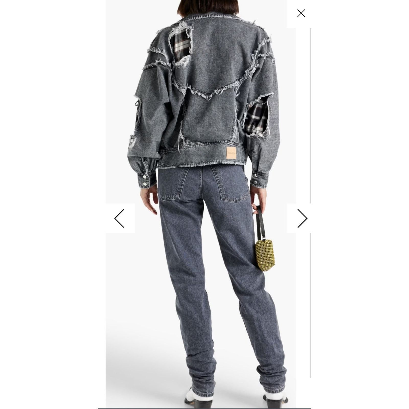 Retrofete RETROFÊTE Ellie reversible distressed denim jacket Size M / US 6-8 / IT 42-44 - 2 Thumbnail