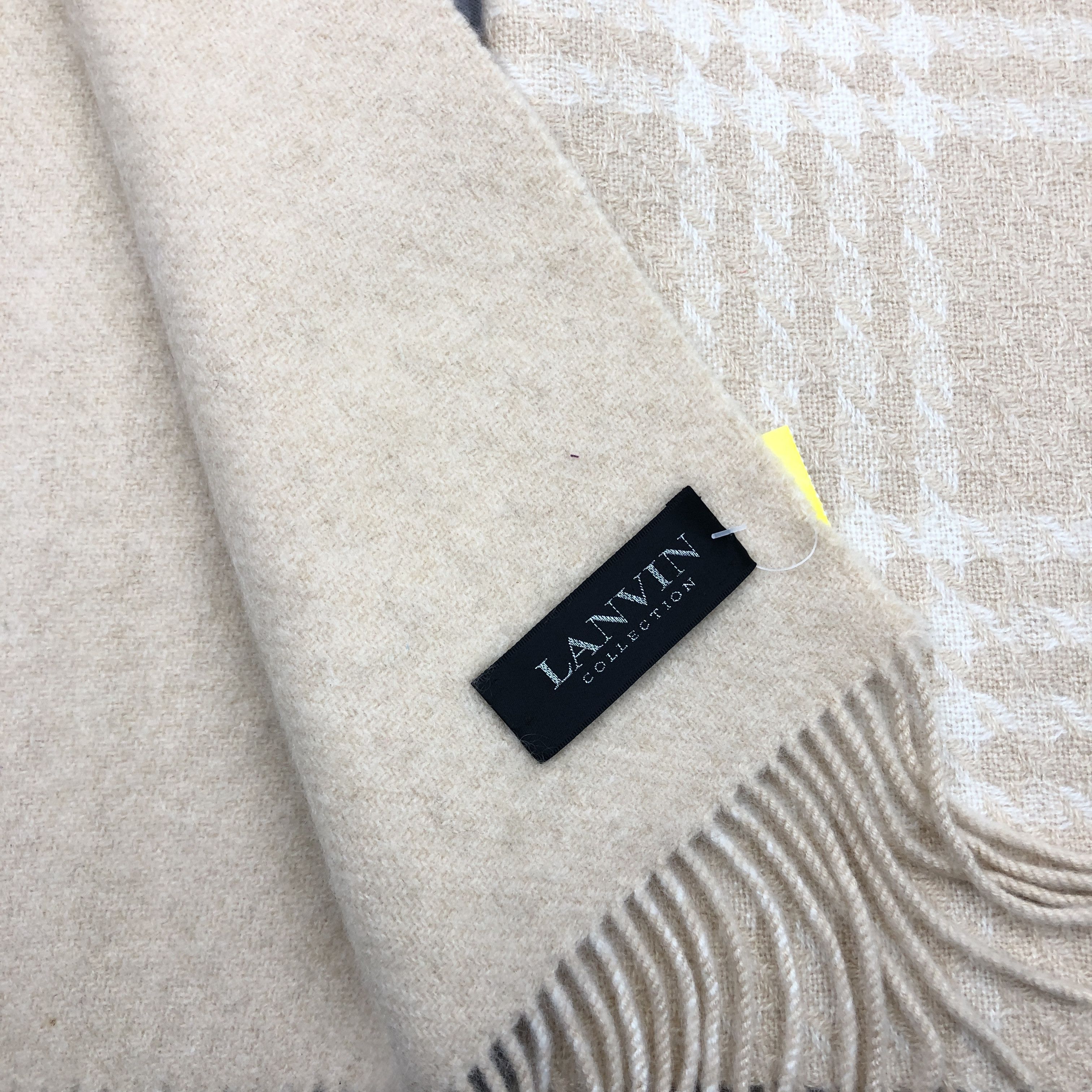 Lanvin Vintage Lanvin Scarf Muffler Wool Cashmere Scarves Size ONE SIZE - 4 Thumbnail