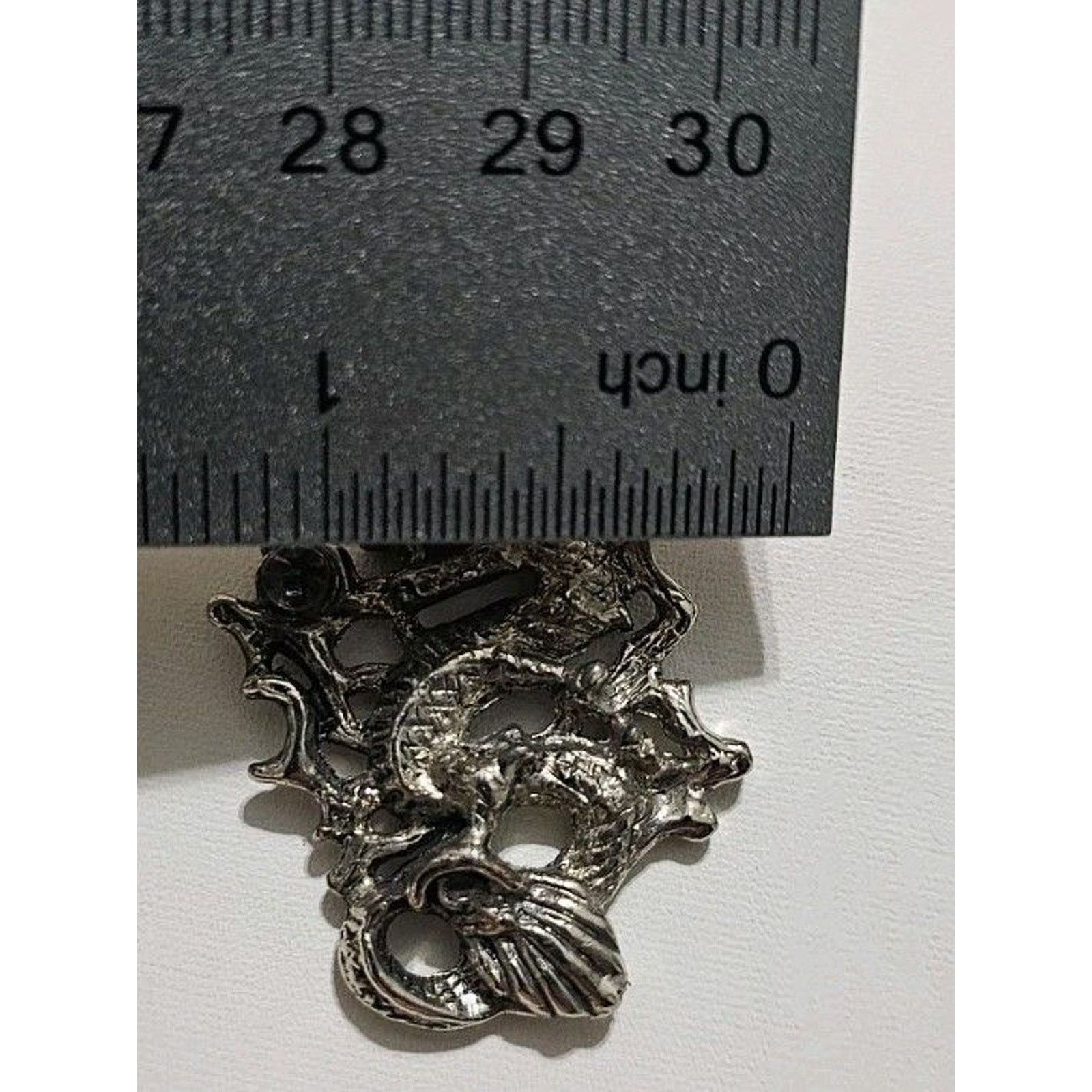 Other Sterling Silver Dragon Pendant Charm 925 With Stones Size ONE SIZE - 4 Thumbnail