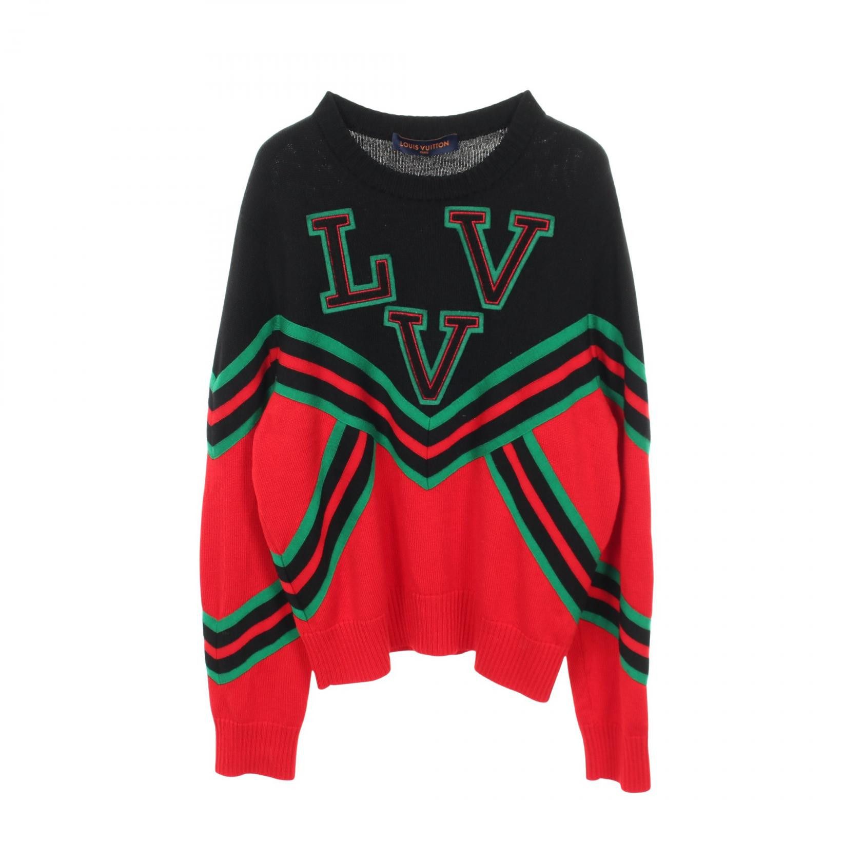 Louis Vuitton Louis Vuitton Louis Vuitton LVV Sports Team Wool Knit Textile Tops RM221ZLLHMN64W DUTY FREE for USA Size ONE SIZE - 1 Thumbnail