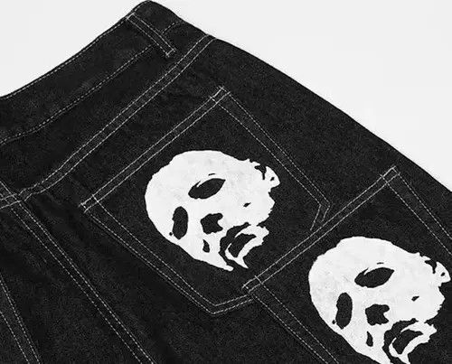 Japanese Brand × Jean Graphic Painted y2k Style Carpenter Baggy Jeans Size US 32 / EU 48 - 4 Thumbnail