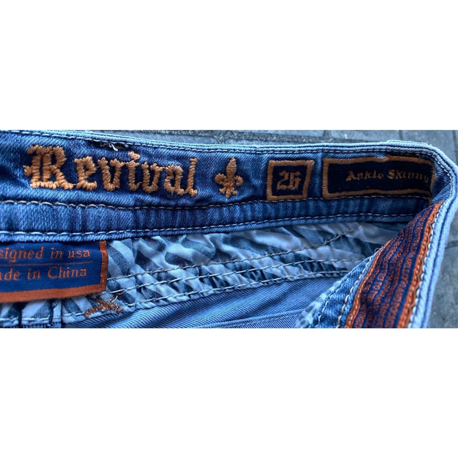 Vintage Rock Revival Jeans Women Blue Barby 26 Ankle Skinny Pants Regular Size 26 Women Size 26" / US 2 / IT 38 - 6 Thumbnail
