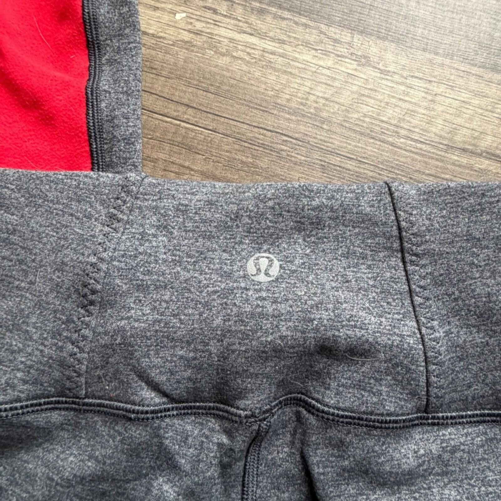 Lululemon Lululemon Grey Red Colorblock Leggings Size 6 Size 28" / US 6 / IT 42 - 6 Thumbnail