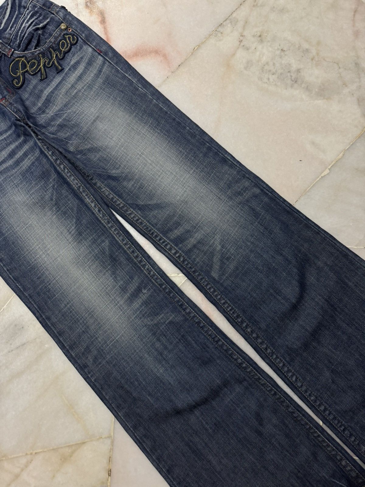 If Six Was Nine 💥BAGGY FLARE💥90's RED PEPPER BELL BOTTOM WHISKER LOW RISE Size US 28 / EU 44 - 8 Thumbnail