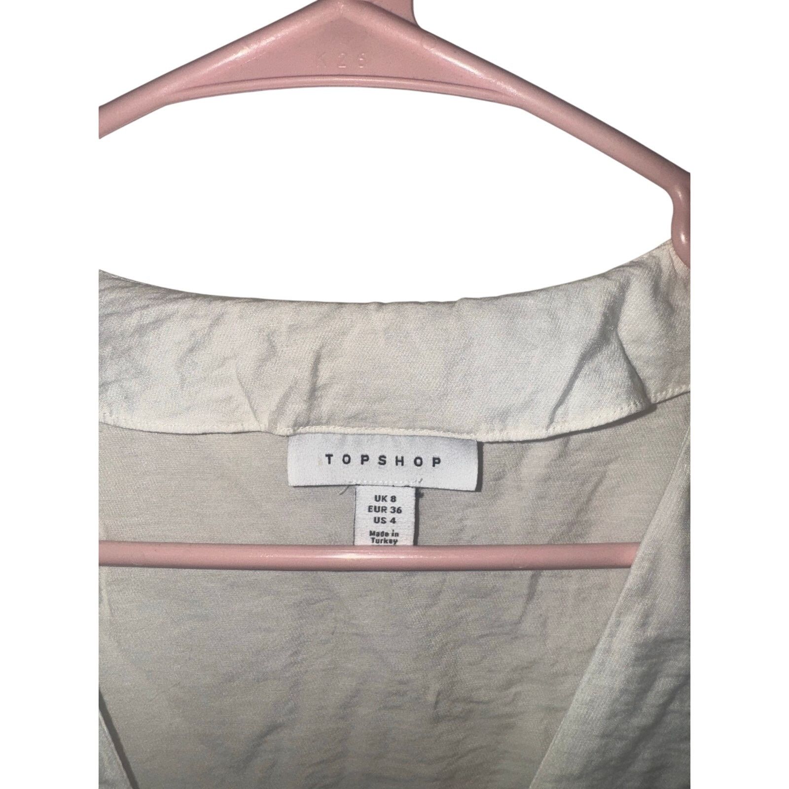 Topshop TopShop Ivory Organza Sleeve Button Blouse - Size 4 Size S / US 4 / IT 40 - 4 Thumbnail