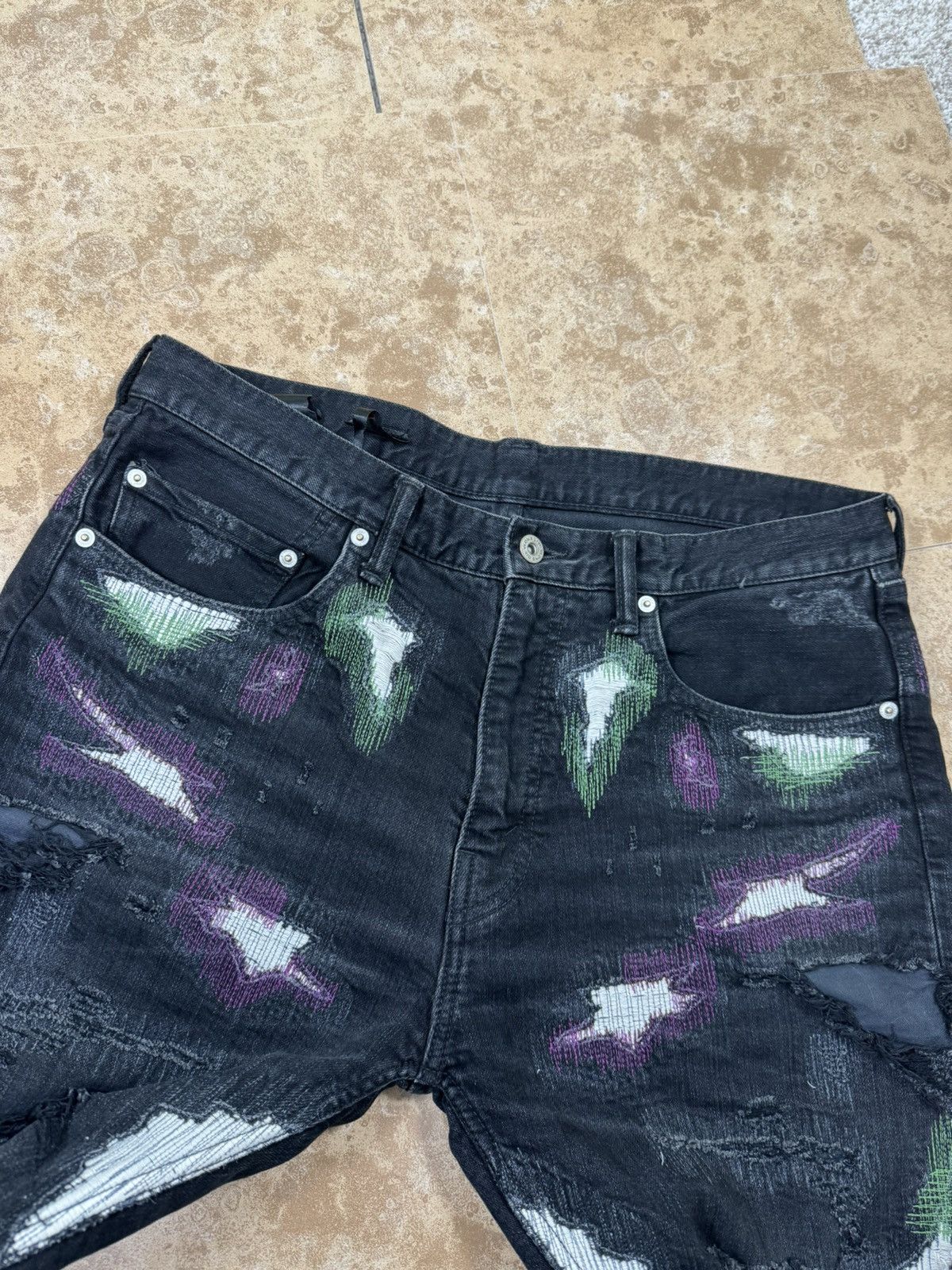 Vlone Vlone Black Scab Runway Denim Size US 32 / EU 48 - 6 Thumbnail