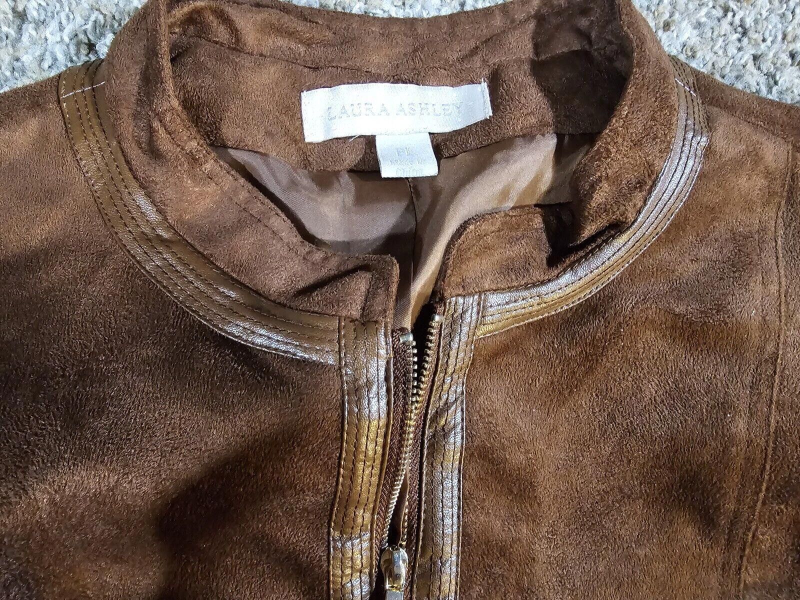 Designer LAURA ASHLEY Womens Size PL Petite Large Blazer Zip Jacket Size L / US 10 / IT 46 - 3 Thumbnail