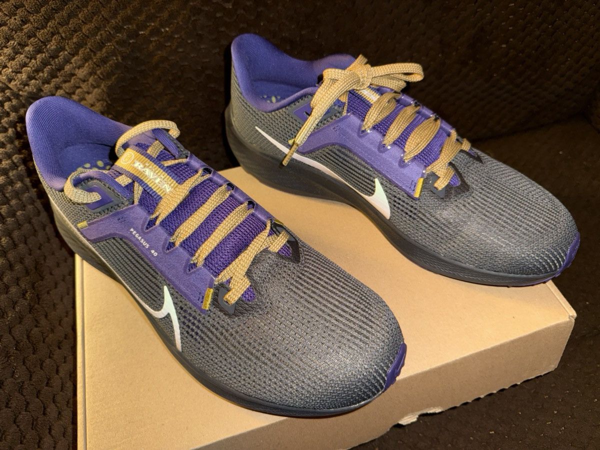 Nike Nike Air Zoom Pegasus 40 NFL “Baltimore Ravens” New in Box! Size US 9.5 / EU 42-43 - 6 Thumbnail
