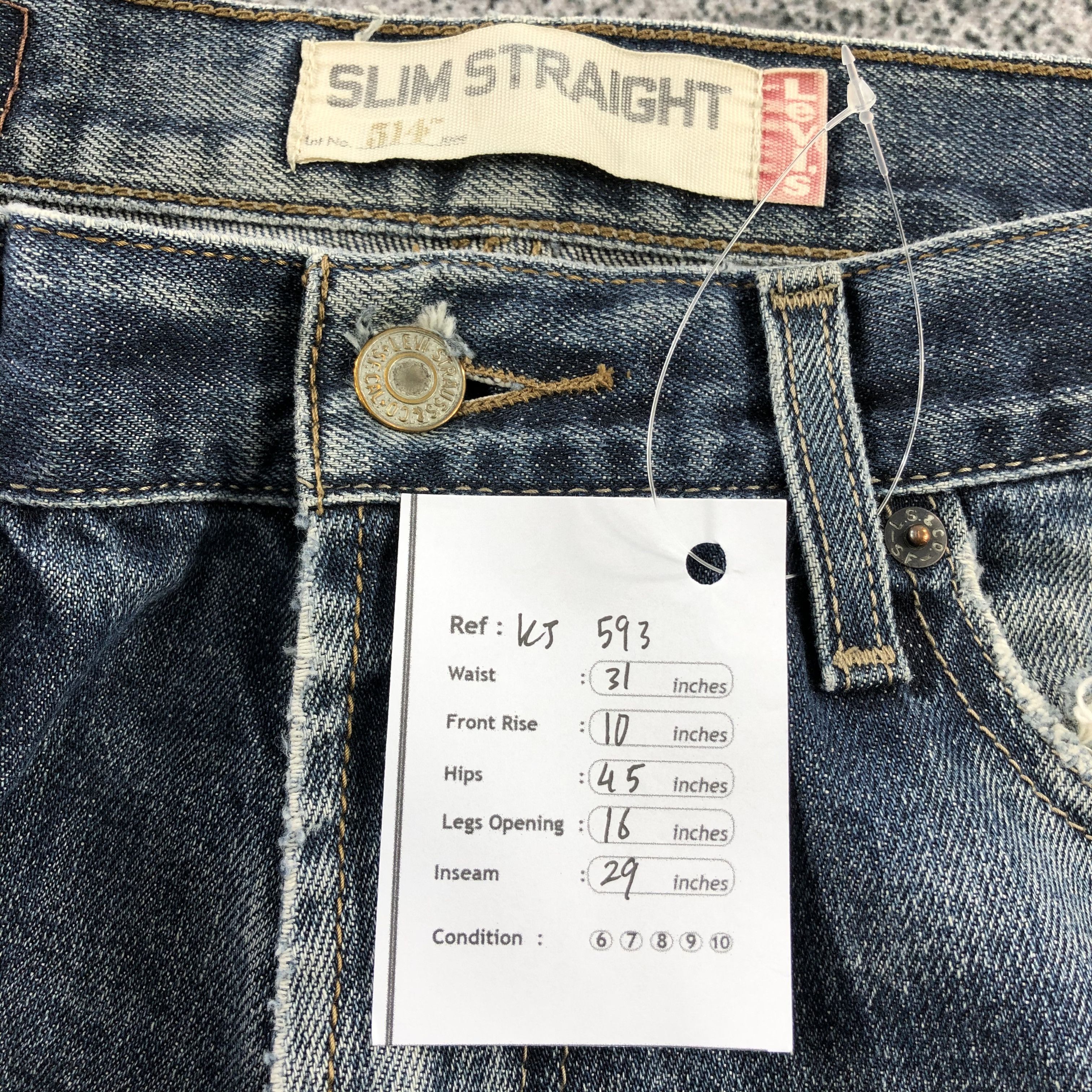 Levi's Vintage Levis 514 Jeans Blue Slim Straight Denim KJ593 Size US 30 / EU 46 - 12 Thumbnail