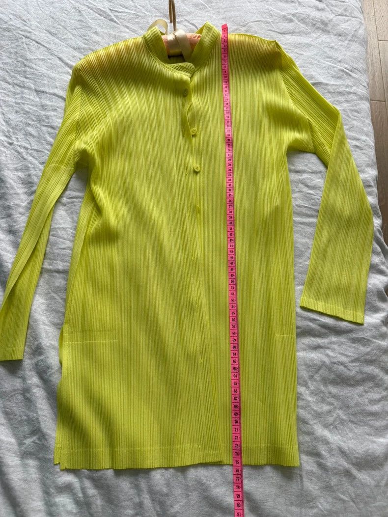 Issey Miyake Issey Miyake size:3 A mid-length yellowish-green cardigan Size XS / US 0-2 / IT 36-38 - 4 Thumbnail