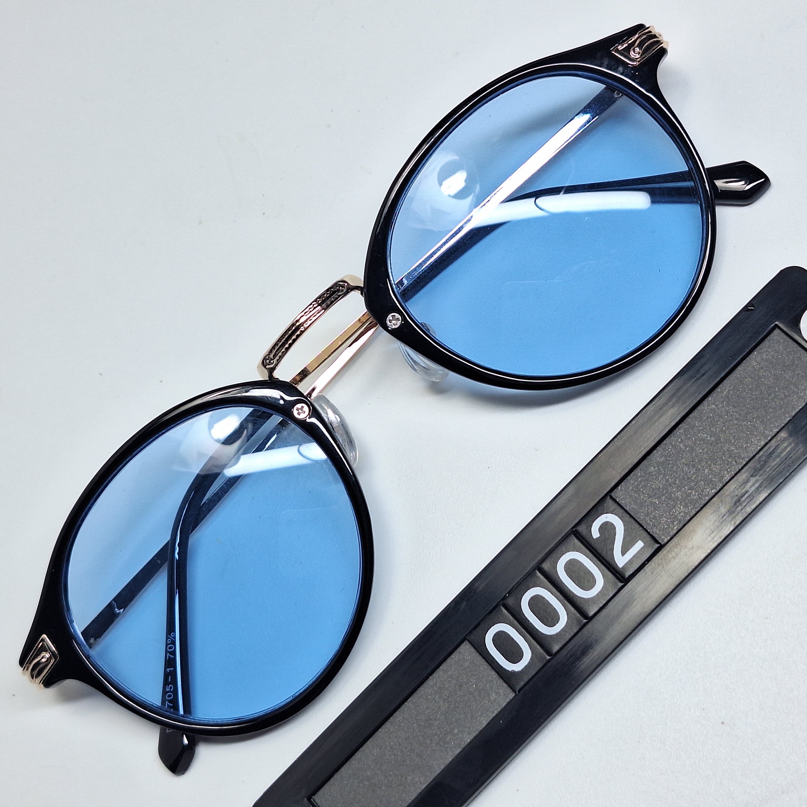 Uniqlo [VINTAGE] Boston Combination Blue Tint Sunglasses - PY2705-1 Size ONE SIZE - 2 Thumbnail