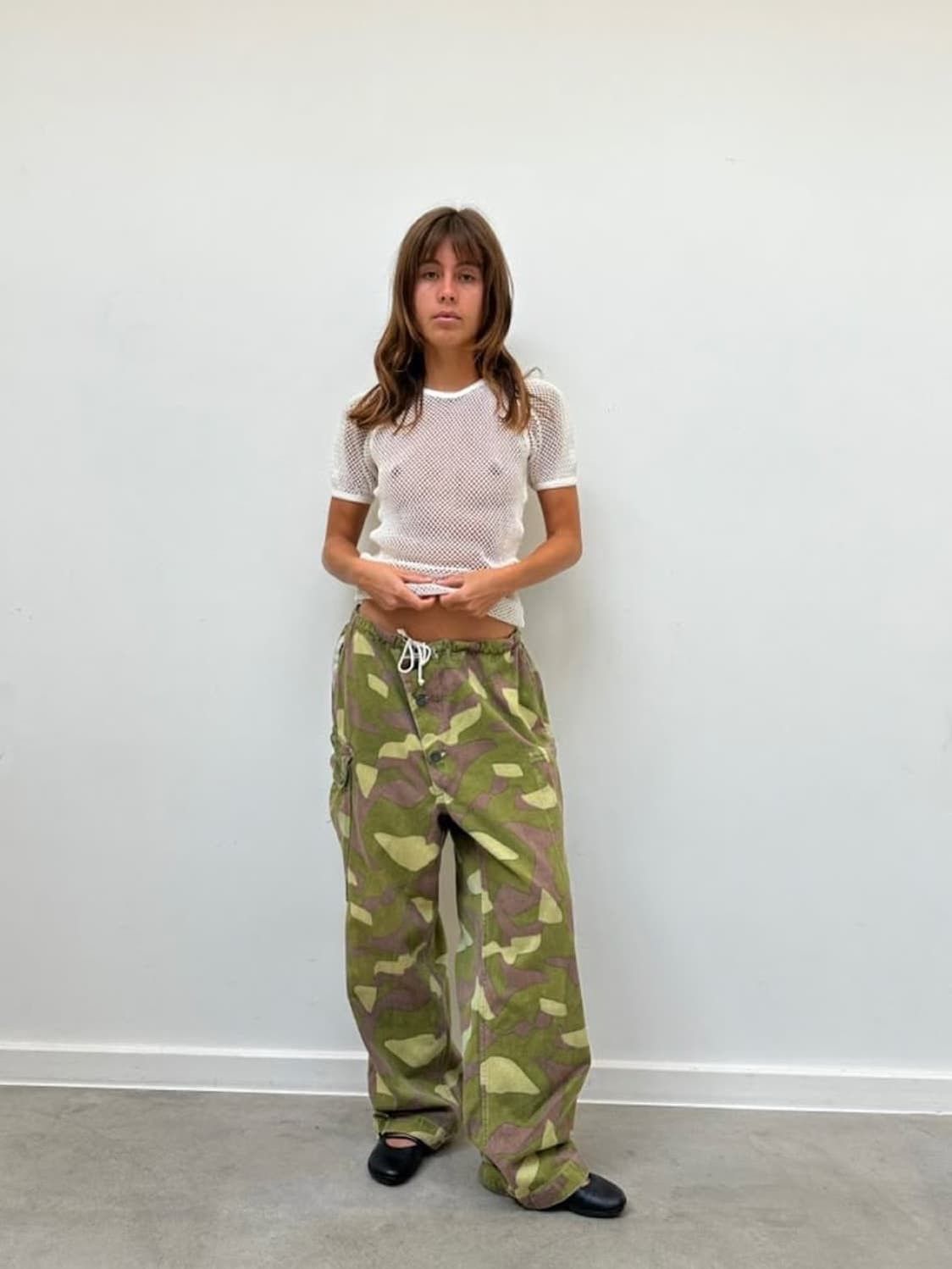 Vintage 60s Finnish Camou Cargo Pants Size 28" / US 6 / IT 42 - 1 Thumbnail
