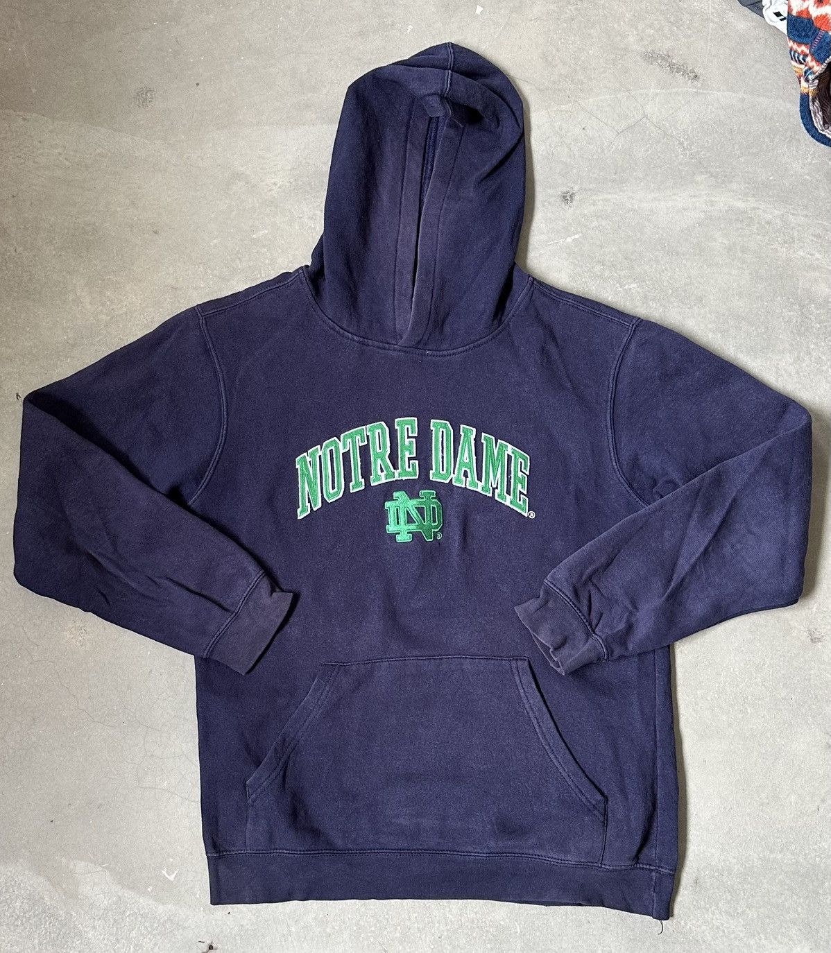 Genuine Leather VINTAGE NOTRE DAME WELL FADED HOODIE Size US M / EU 48-50 / 2 - 1 Thumbnail