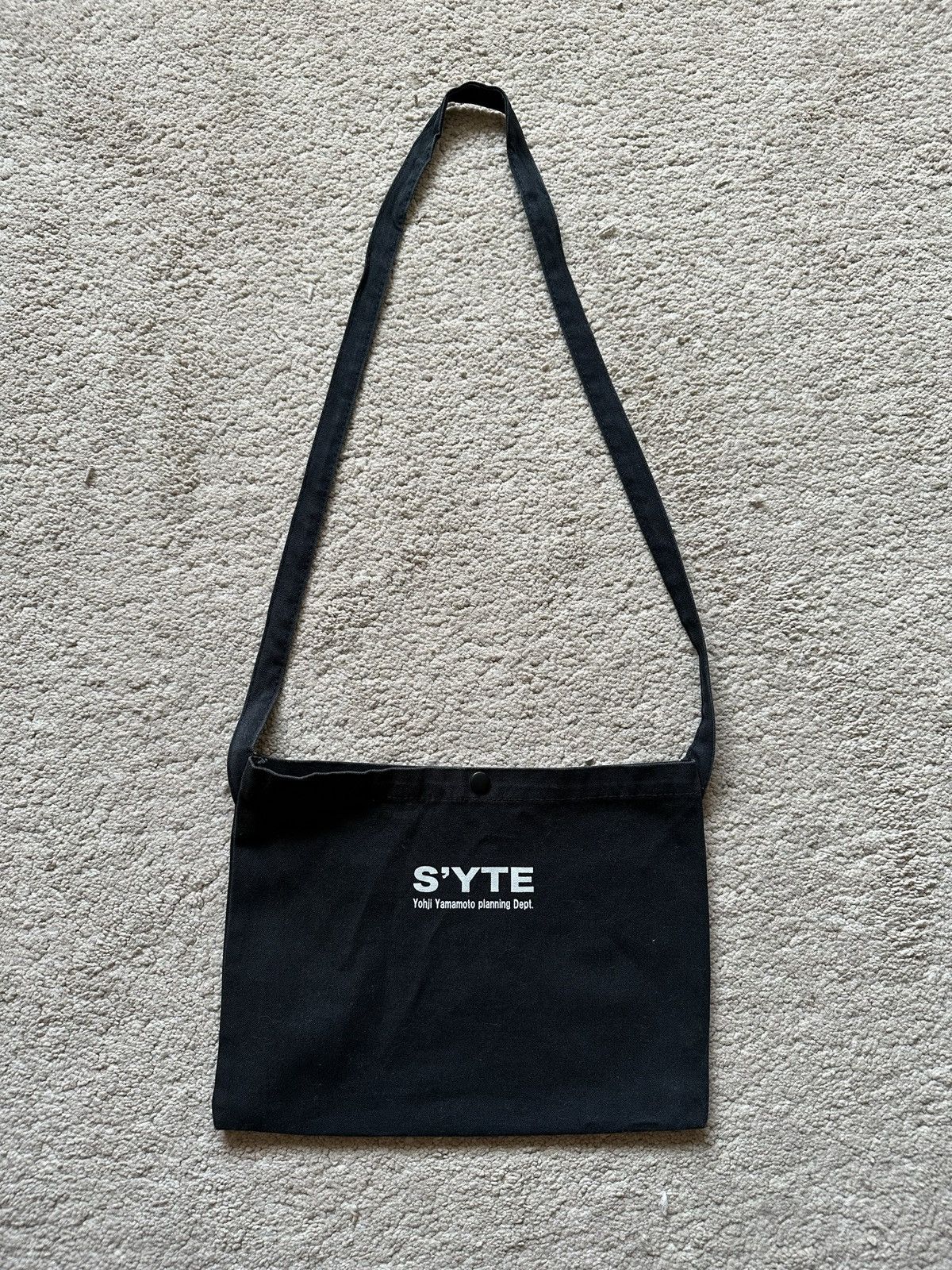 Yohji Yamamoto Planning Department Sling Bag in Black, Men's