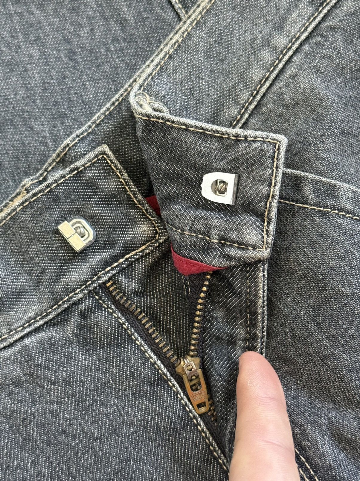 Levi's LEVI’S ENGINEERED JEANS 2009 GREY WASHED TWISTED LEG DENIM Size US 30 / EU 46 - 16 Thumbnail