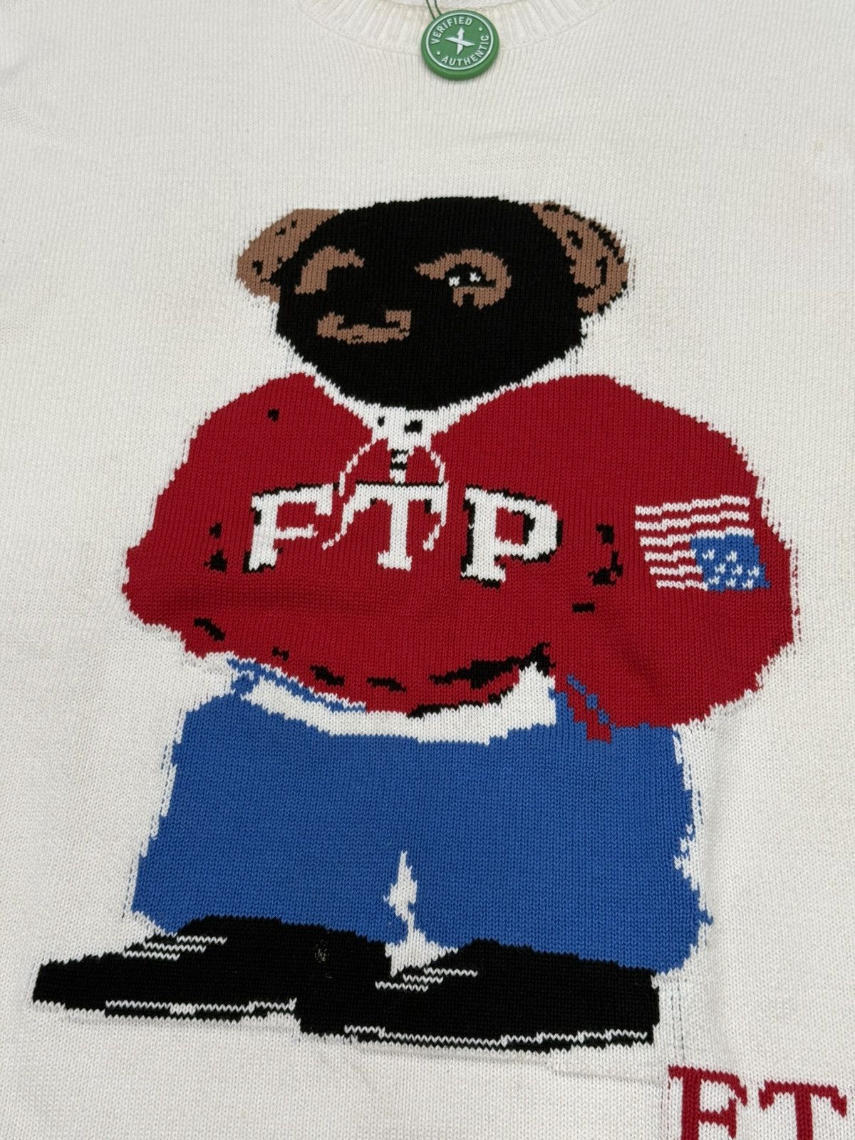 Fuck The Population FTP Bear Knitted Sweater Size US XL / EU 56 / 4 - 2 Thumbnail